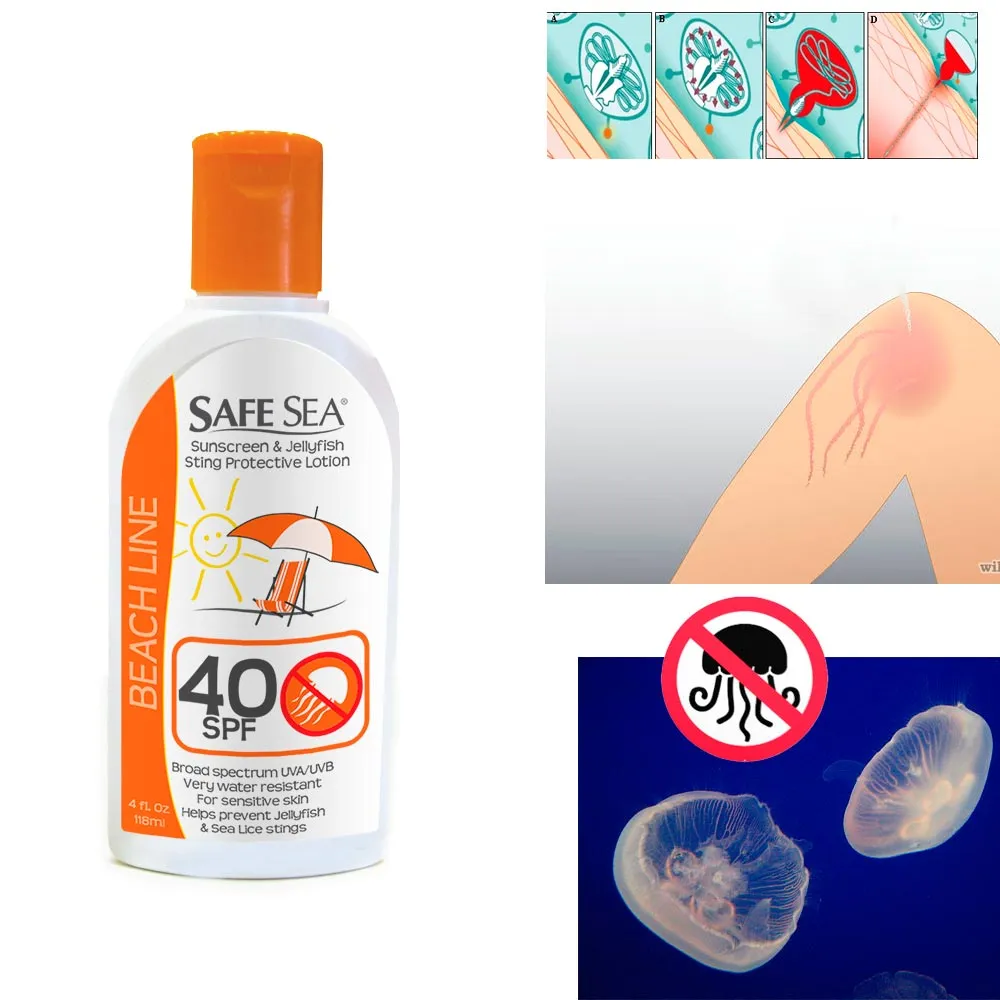 1 Safe Sea Sunscreen Jellyfish Sting Protection SPF40 Lice Lotion Prevent Sting