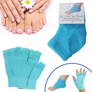 4 Pc Moisturizing Gel Spa Socks Gloves Set Repair Cracked Skin Heal Treatment