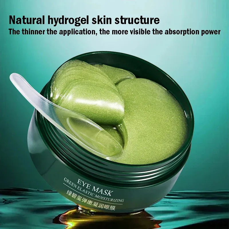 60 Piece Avocado Seaweed Collagen Eye Mask For Dark Circles & Bags
