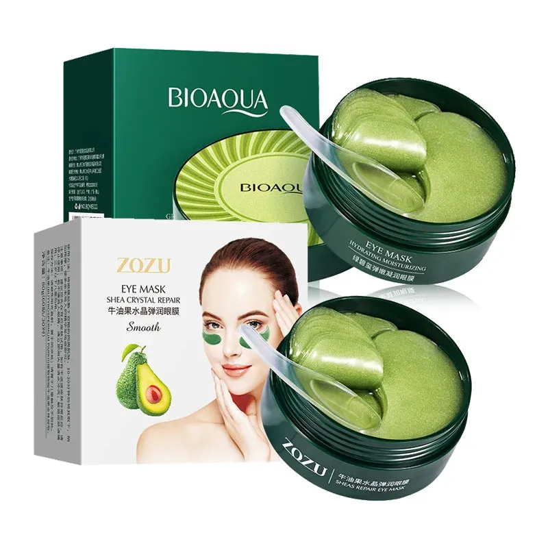60 Piece Avocado Seaweed Collagen Eye Mask For Dark Circles & Bags
