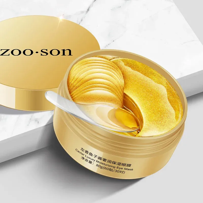 60 Piece Gold Crystal Eye Mask For Dark Circles & Firming