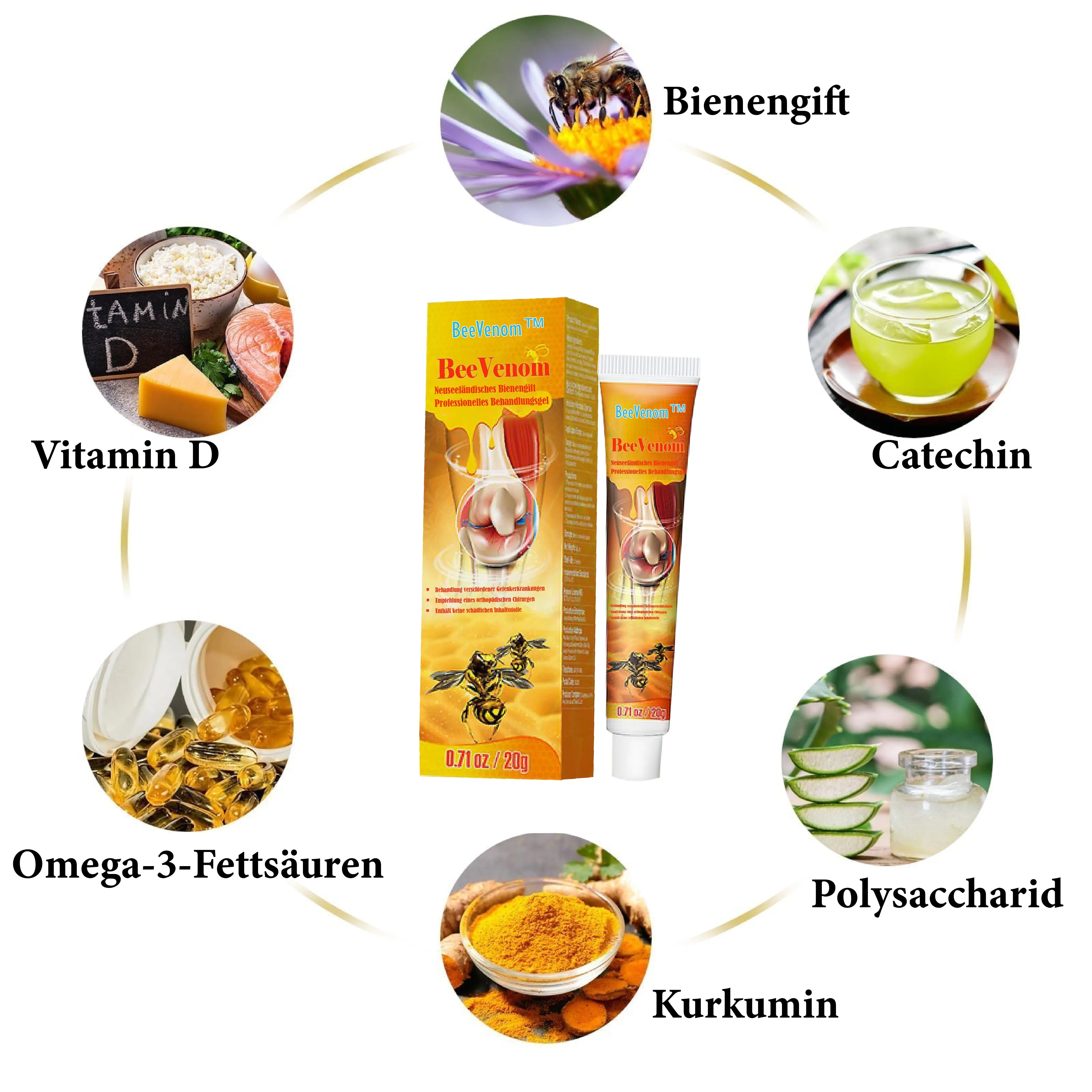 BeeVenom Neuseelndisches Bienengift Professionelles Behandlungsgel