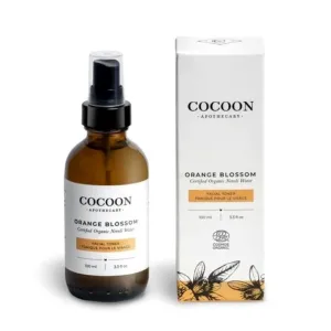COCOON APOTHECARY Orange Blossom Facial Toner, Ecocert Cosmos Organic, Balance Oil Levels, Oily/Combination Skin, Calm   Cool, Orange Blossom (Neroli) Water, 3.3 fl oz