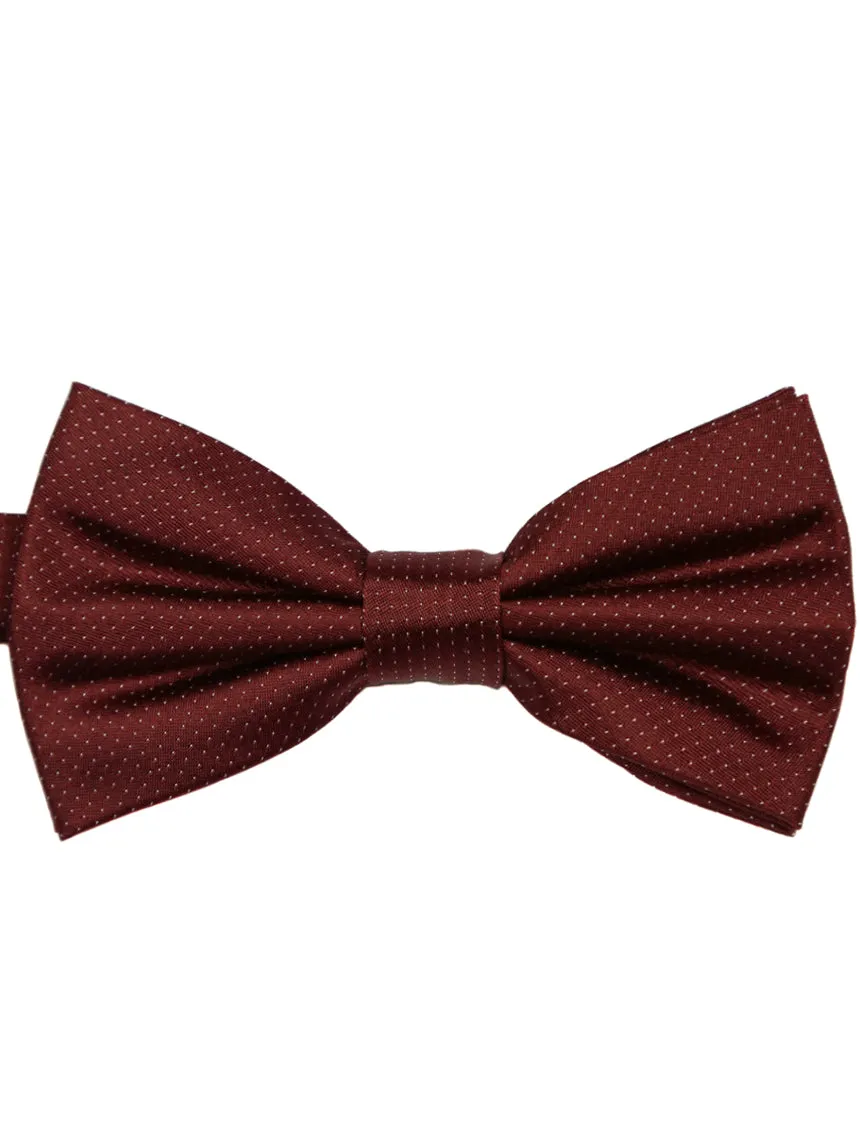DCLIC Classic Microdot Bow Tie - Burgundy