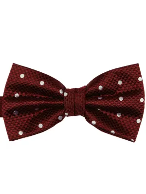 DCLIC Classic Spot Bow Tie - Burgundy/White