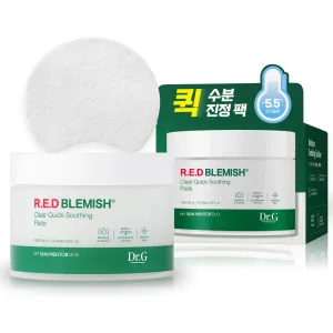 Dr.G Red Blemish Clear Quick Soothing Korean Toner Pads, Pack of 70 - Toner Pads, Toner Pads Korean, Toner Pad, Toner Pads for Face, Toning Pads, Face Toner Pads, Korean Skin Care, K Beauty, Kbeauty