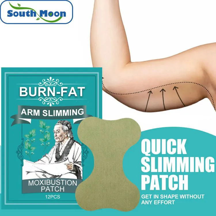 South MoonThin Arm Moxibustion Paste Lazy Slimming Hot Compress Patch To Burn Fat Suitable For Obese People 12pcs